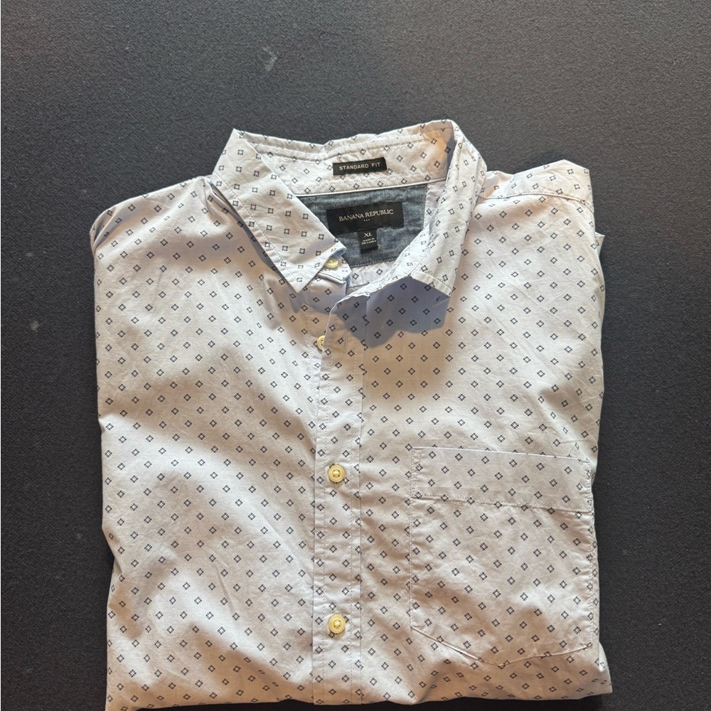 Banana Republic Blue Patterned Men's Shirt